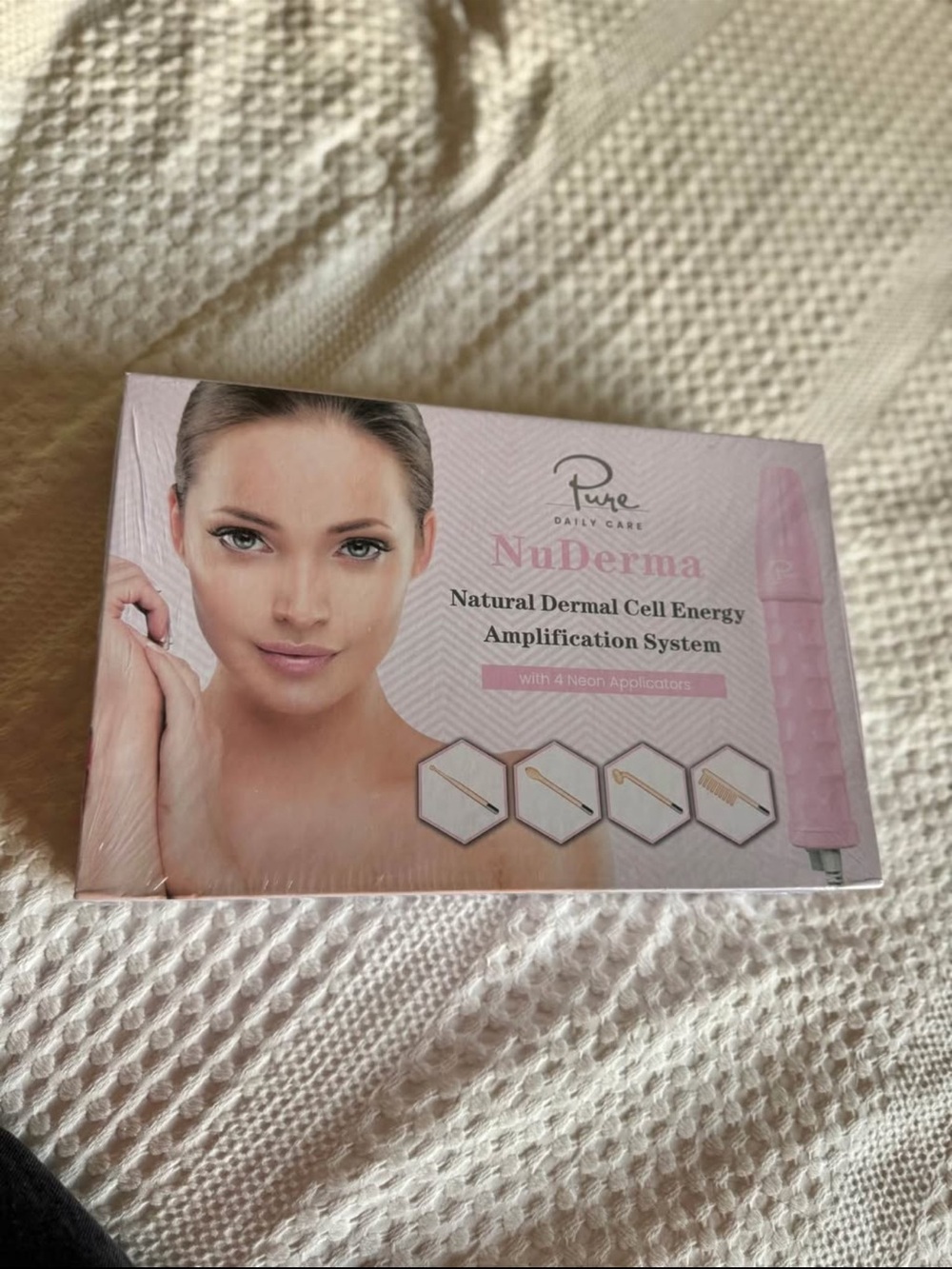NEW Pure Daily Care NuDerma Pink Dermal Cell Energy Amplification System
